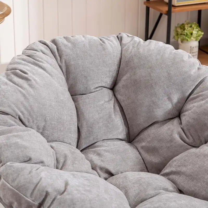 Oversized 360-Degree Swivel Accent Chair for Living Room and Bedroom