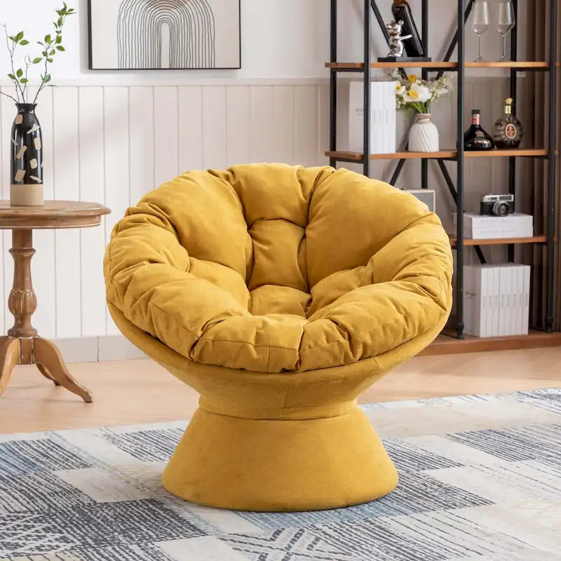 Oversized 360-Degree Swivel Accent Chair for Living Room and Bedroom