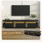 68-Inch Faux Marble Top TV Stand with Three Drawers