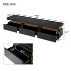 68-Inch Faux Marble Top TV Stand with Three Drawers