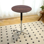 24-Inch Adjustable Height Swivel Bar Table with Aluminum Base