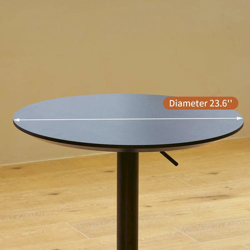 24-Inch Adjustable Height Swivel Bar Table with Aluminum Base