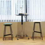 24-Inch Adjustable Height Swivel Bar Table with Aluminum Base
