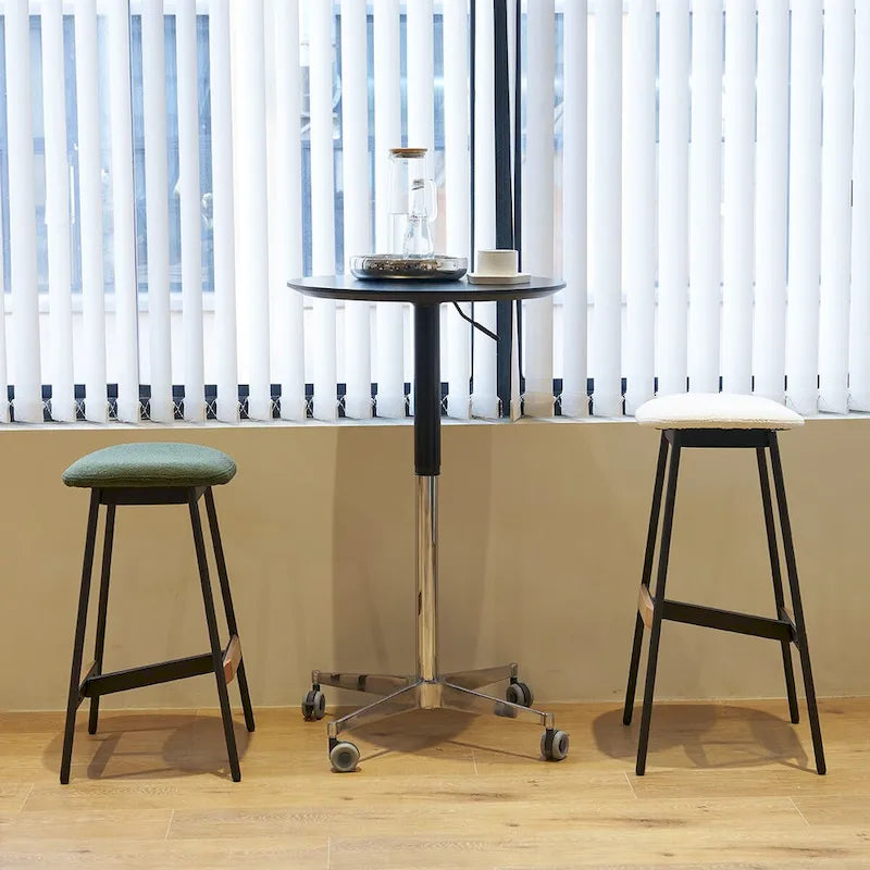 24-Inch Adjustable Height Swivel Bar Table with Aluminum Base