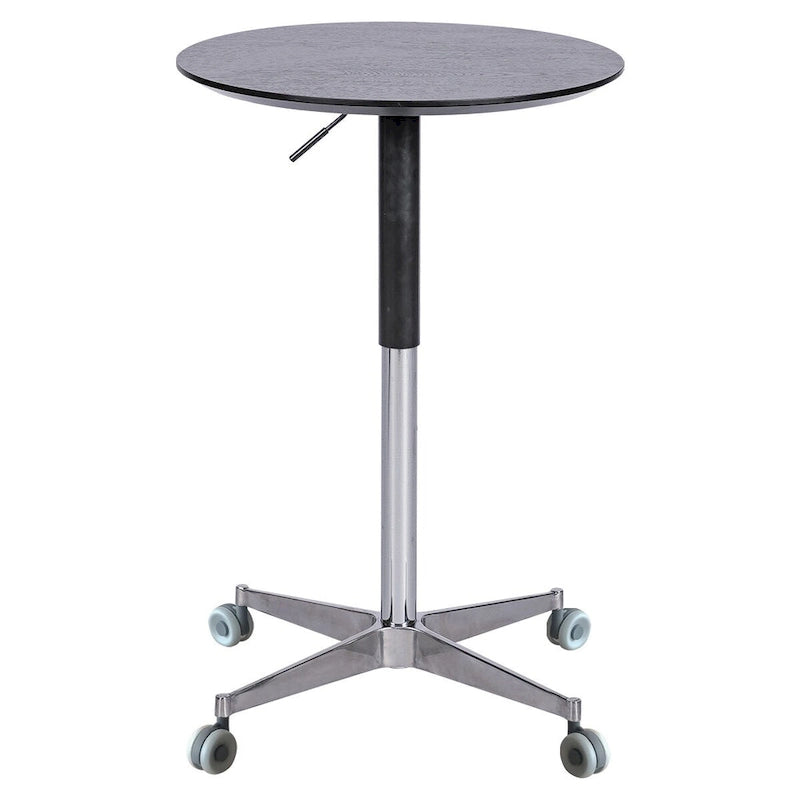 24-Inch Adjustable Height Swivel Bar Table with Aluminum Base