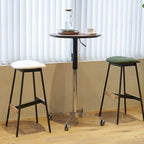 24-Inch Adjustable Height Swivel Bar Table with Aluminum Base