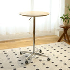 24-Inch Adjustable Height Swivel Bar Table with Aluminum Base