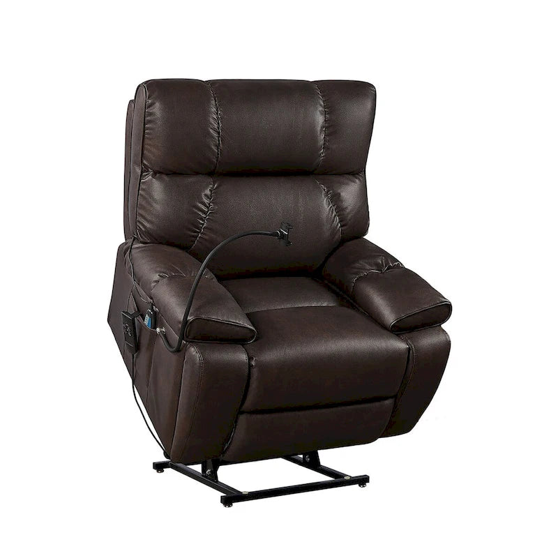 Electric Power Lift Recliner Chair with Massage Heat and Phone Holder