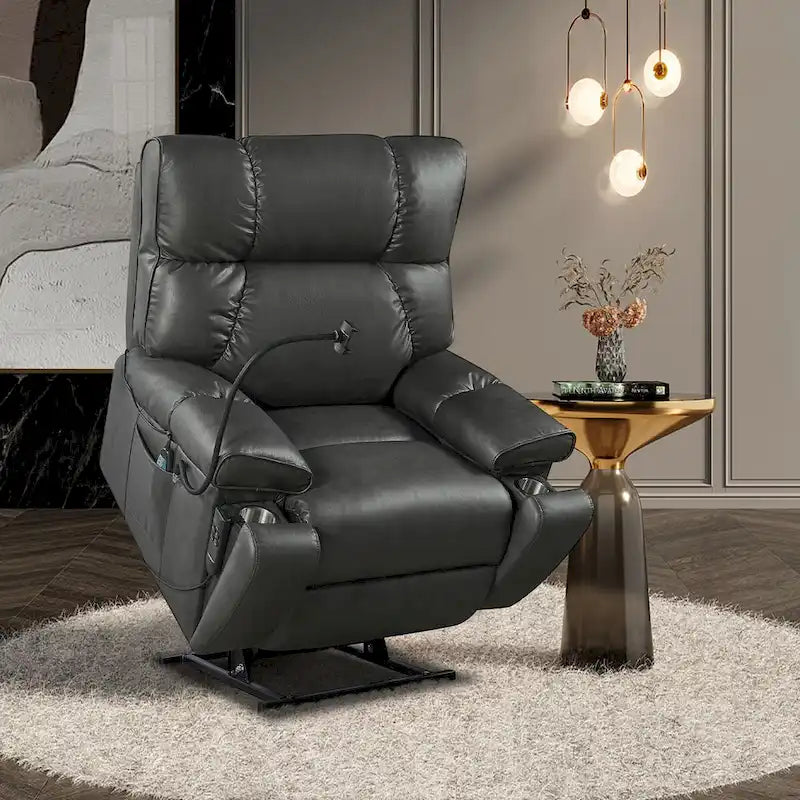 Electric Power Lift Recliner Chair with Massage Heat and Phone Holder