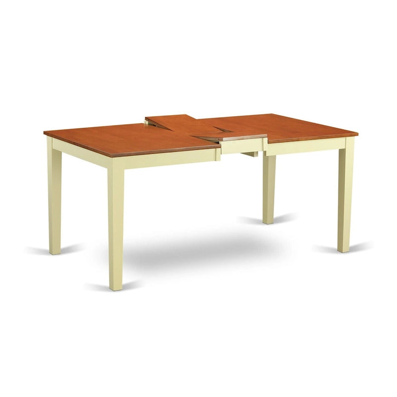 Extendable Rectangle Dining Table with Butterfly Leaf Multiple Finishes