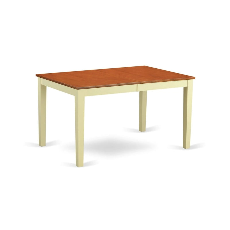 Extendable Rectangle Dining Table with Butterfly Leaf Multiple Finishes
