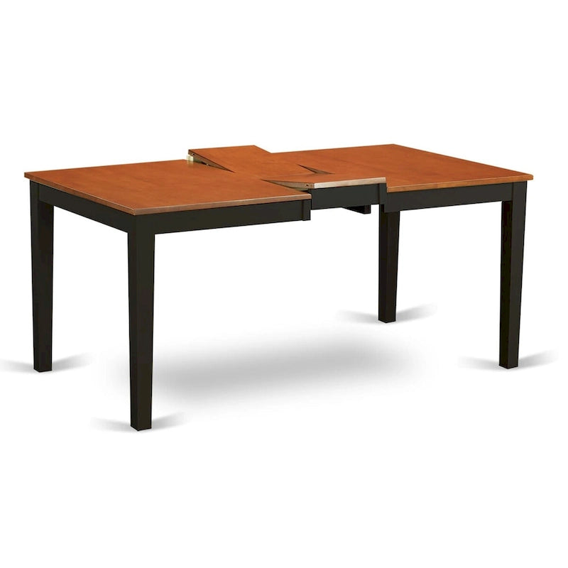 Extendable Rectangle Dining Table with Butterfly Leaf Multiple Finishes