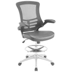 Ergonomic Drafting Chair with Mesh Back and Flip-Up Arms