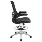 Ergonomic Drafting Chair with Mesh Back and Flip-Up Arms