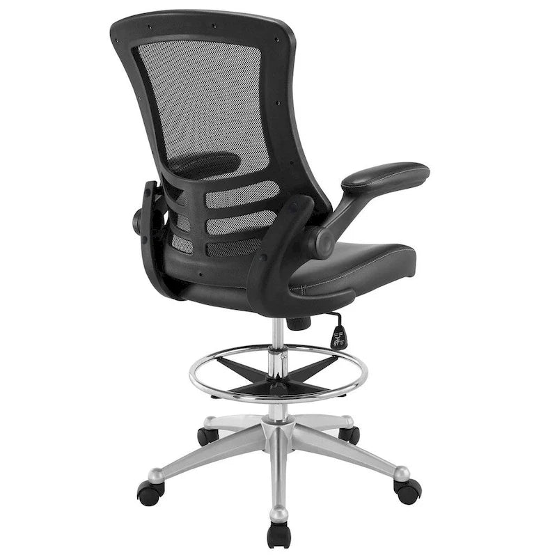 Ergonomic Drafting Chair with Mesh Back and Flip-Up Arms