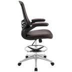 Ergonomic Drafting Chair with Mesh Back and Flip-Up Arms