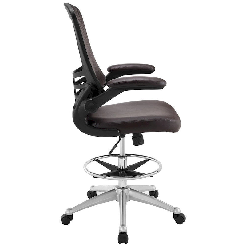 Ergonomic Drafting Chair with Mesh Back and Flip-Up Arms