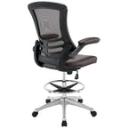 Ergonomic Drafting Chair with Mesh Back and Flip-Up Arms