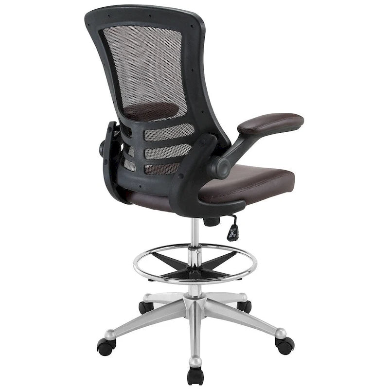 Ergonomic Drafting Chair with Mesh Back and Flip-Up Arms