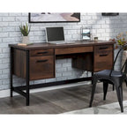 60-Inch Double Pedestal Computer Desk with File Drawers and Keyboard Tray