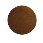 18-Inch Walnut Round End Table with Drawer and Bottom Shelf