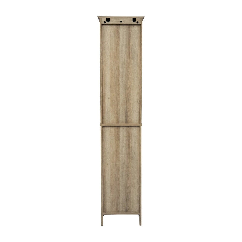 Farmhouse Freestanding Bathroom Linen Tower with Shelves and Drawer