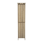 Farmhouse Freestanding Bathroom Linen Tower with Shelves and Drawer