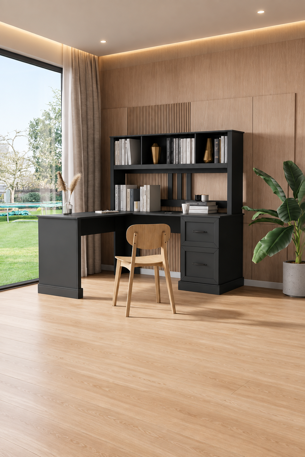 Modern Computer Desk 9:16 Vertical